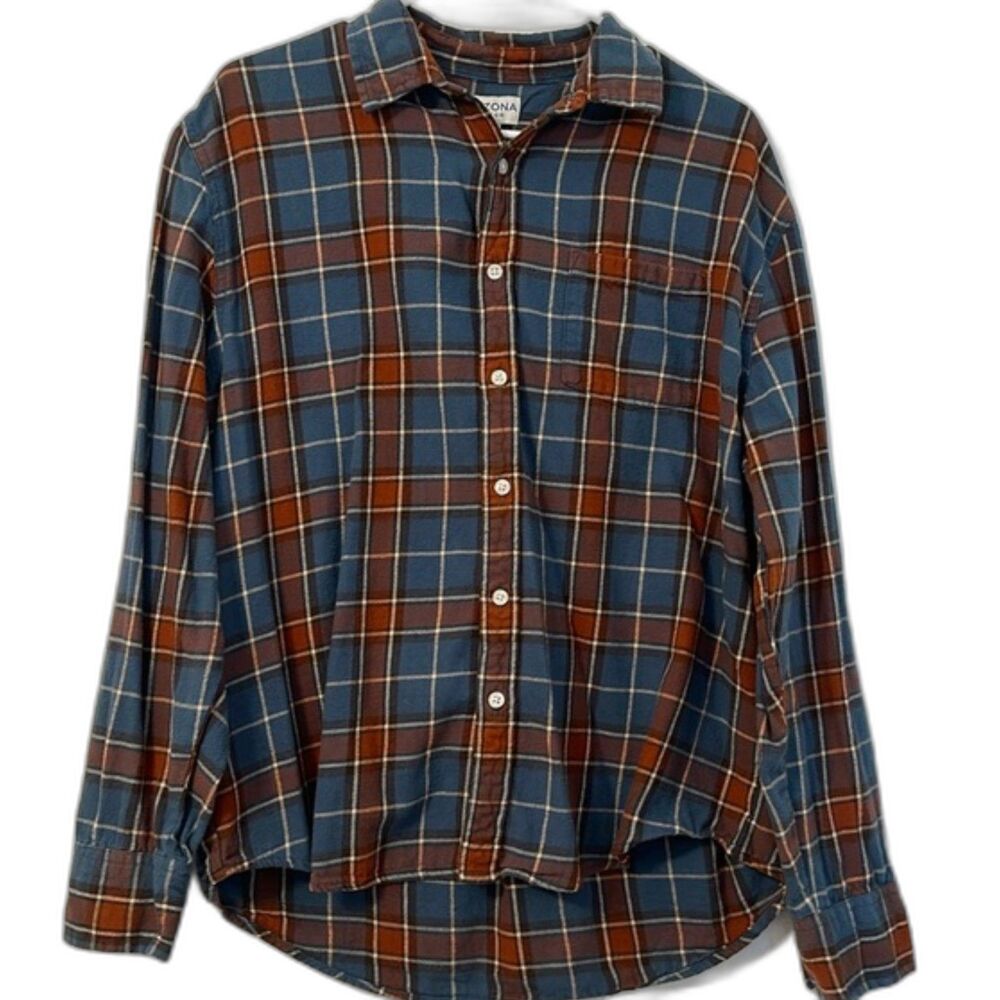 VTG Arizona Jean Plaid Flannel Button Up Womens Medium Cabin Outdoor 90s Y2k